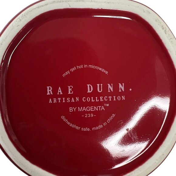 Rae Dunn Double Sided Coffee Mug "Hugs" "Kisses" In Red by Magenta - Picture 6 of 6